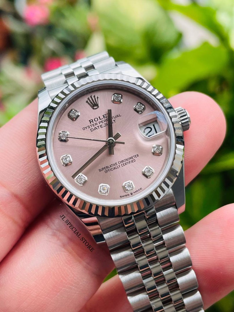Pink shop diamond rolex