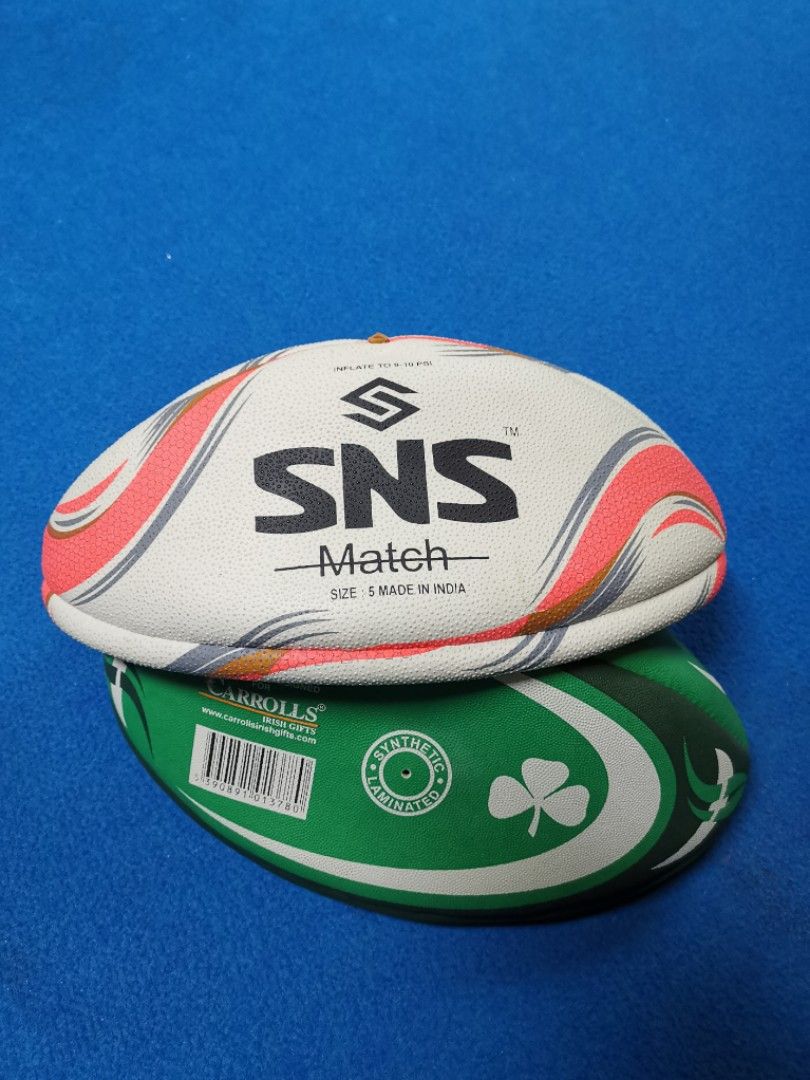 Rugby Ball Size 5 (Set of 2) DISPLAY PC, Sports Equipment, Sports