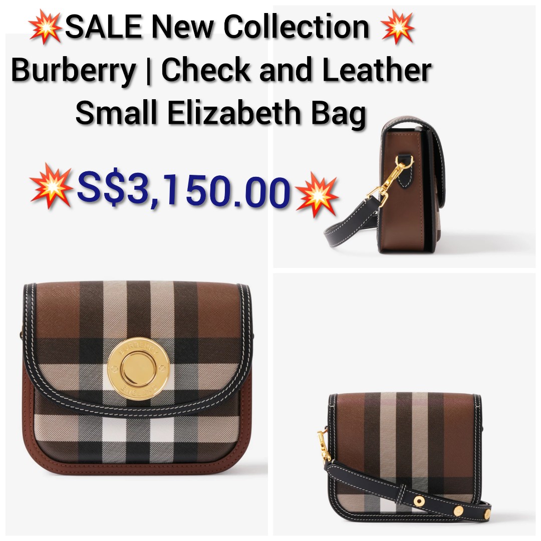 Burberry Elizabeth Small Check Saddle Crossbody Bag