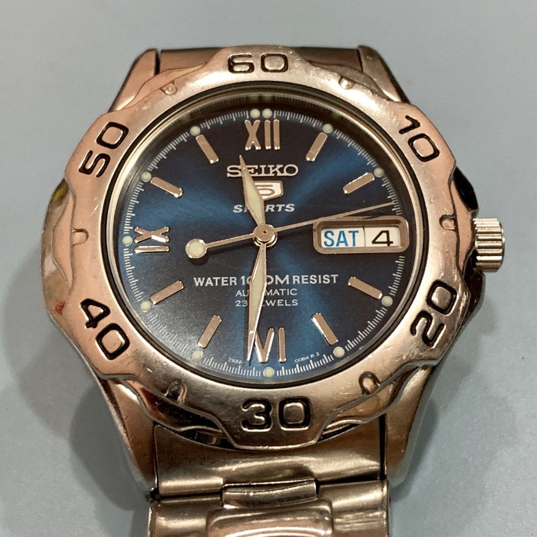 SEIKO 5 Sports Rare Model Blue Dial Automatic Watch, Men's Fashion, Watches  & Accessories, Watches on Carousell