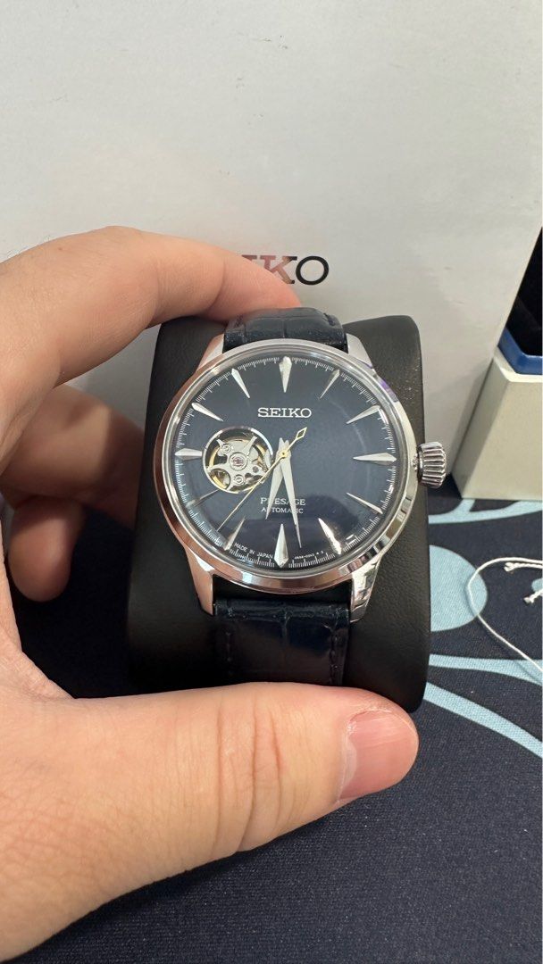 Seiko Presage “Blue Moon” Cocktail Time Open Heart, Men's Fashion, Watches  & Accessories, Watches on Carousell