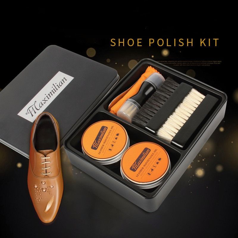 Shoe Care Kit Leather Shoe Cleaning Tools Shoe Shine Kit Boot