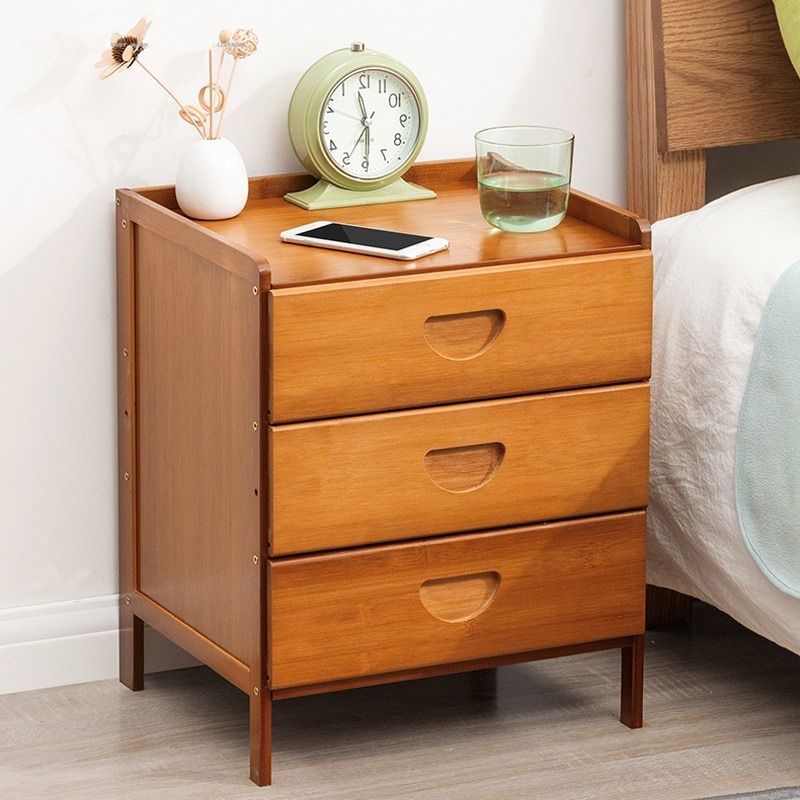 Simple and Modern Bamboo Bedside Table and Bedside Storage