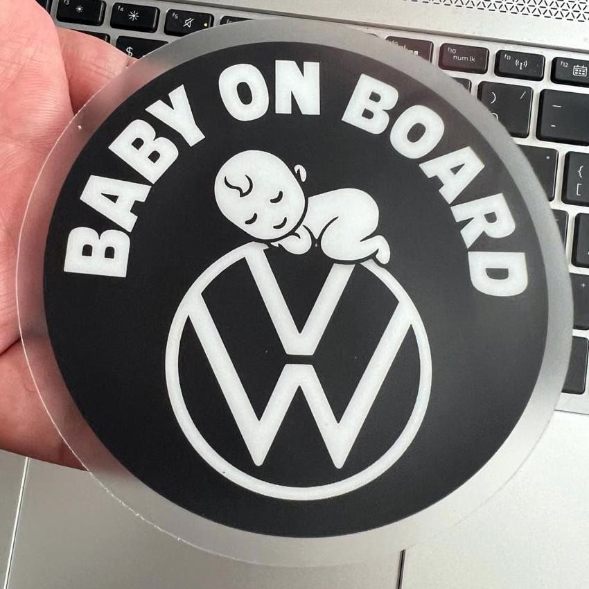 Static Cling Car Decals : Volkswagen / VW Baby on Board (Boy / Girl ...