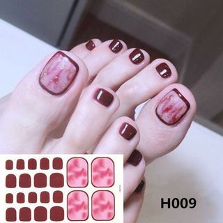Stylish Nails Polish Pedicure Effects Toes Nail Art Stickers Wraps