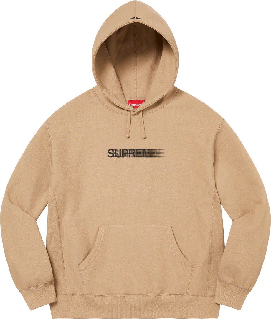Supreme Dark Tan Motion Hooded Sweatshirt Hoodie Men s Fashion