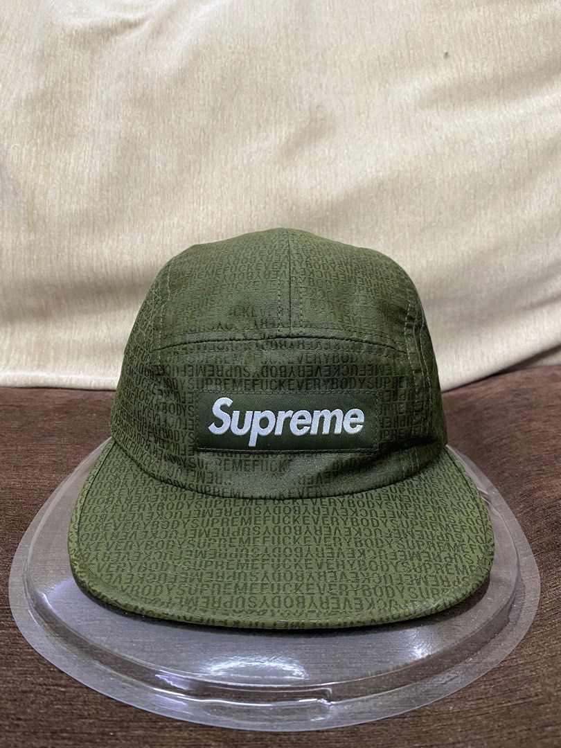 Supreme Fuck Everybody Jacquard Camp Cap, Men's Fashion, Watches