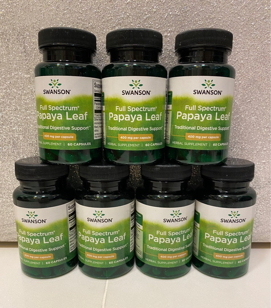 Swanson Papaya Leaf Extract Herbal Supplement (Dengue/ Cancer/ Increase