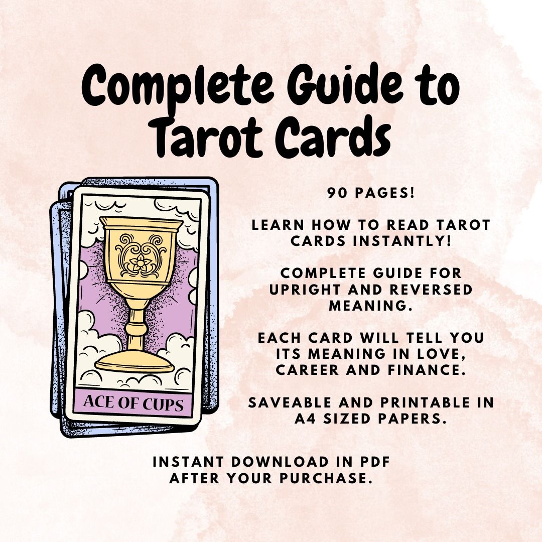 Tarot Cheat Sheet Tarot PDF Tarot for Beginner's Guide, Hobbies