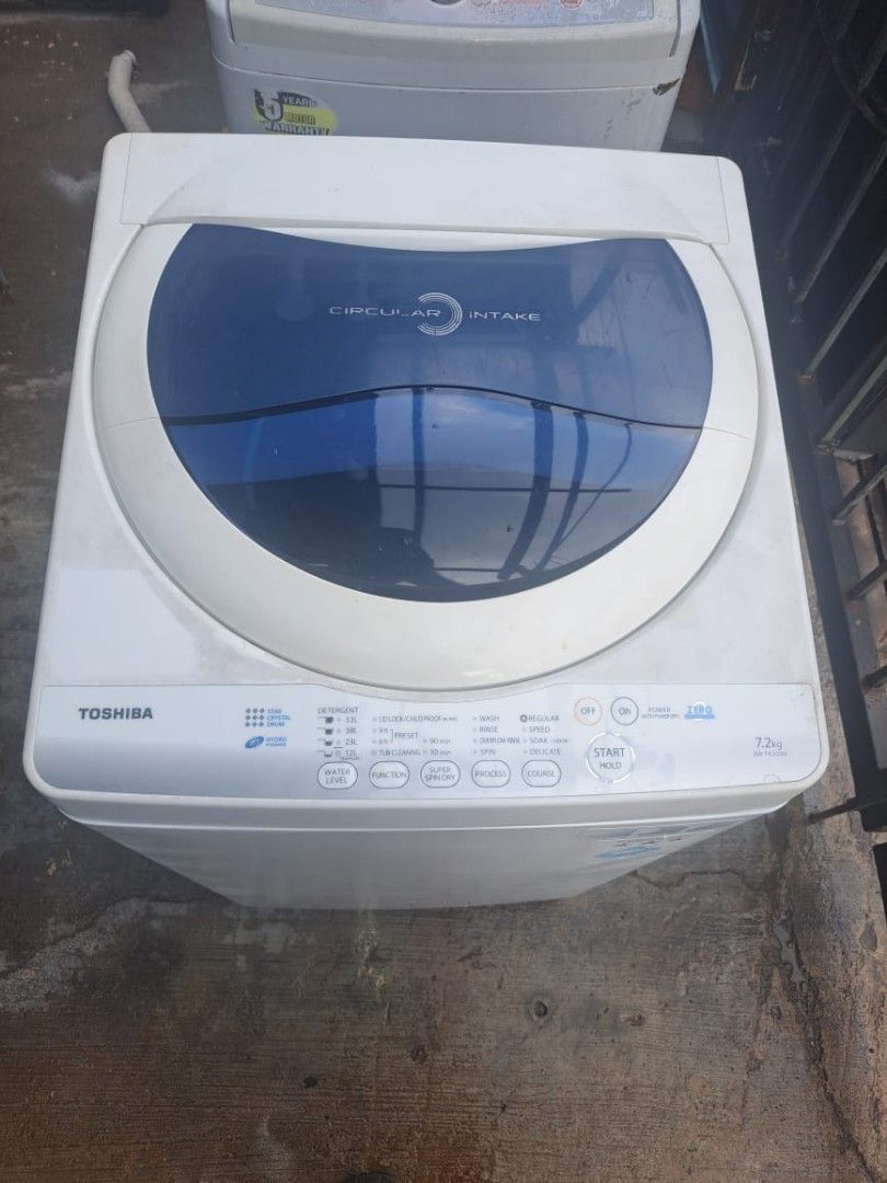 Toshiba top load washing machine 7.2 kg, TV & Home Appliances, Washing