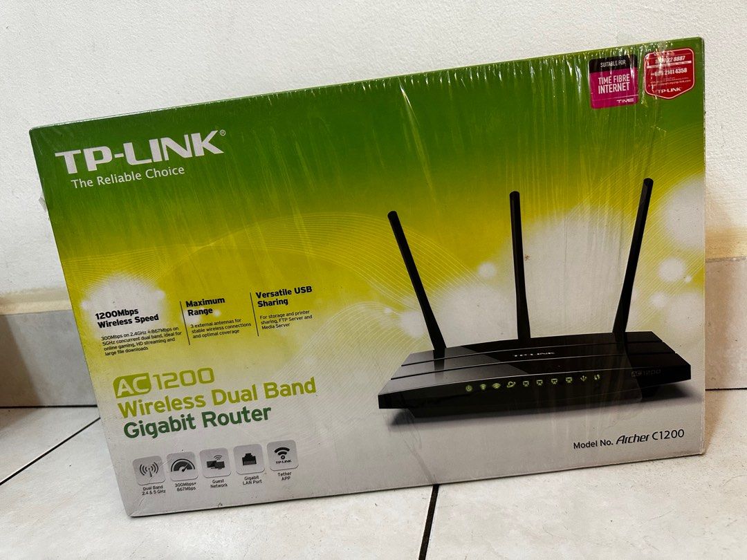 TPLink AC1200 WiFi Router, TV & Home Appliances, Other Home