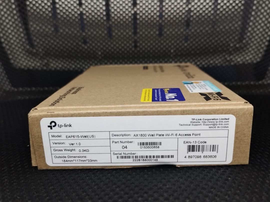 TP-LINK EAP615-Wall AX1800 Wireless Gigabit WALL PLATE WiFi 6 Access ...