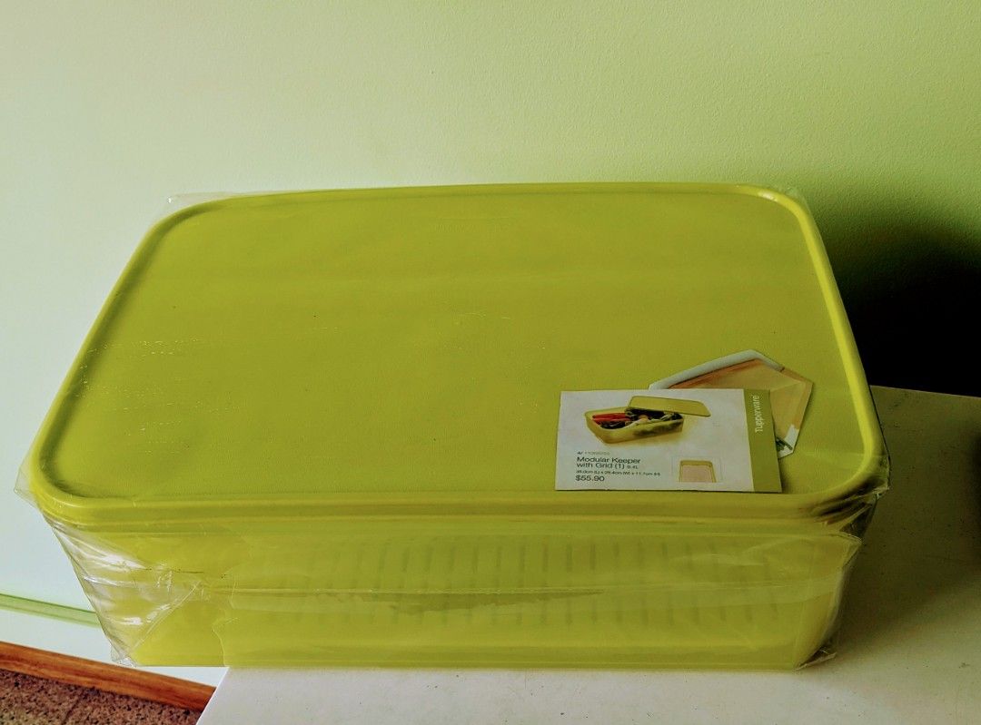 Tupperware Jumbo Modular Keeper with Grid 9.4L, Furniture & Home Living ...