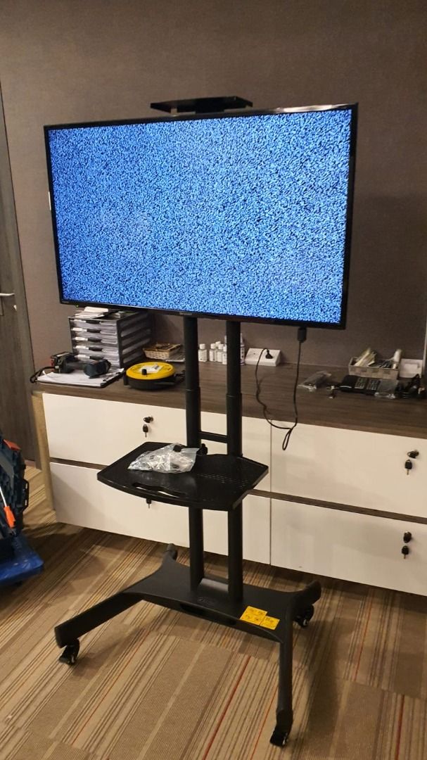 TV stand projector camera laptop AV shelf height adjustable cable conceal, Furniture & Home