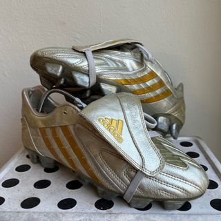 UK8 Beckham Predator Absolion authentic original adidas football boots silver gold