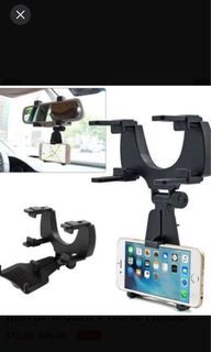 Universal Cradle Adjustable Auto Bracket GPS Stands Rearview Mirror Mount Car Cell Phone Holder