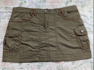 Urban Utility Cargo mini skirt in army green khaki