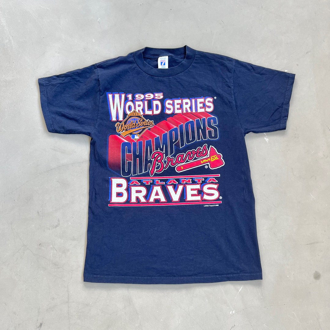 Vintage 95' Atlanta Braves MLB World Series Tee, Men's Fashion, Tops &  Sets, Tshirts & Polo Shirts on Carousell