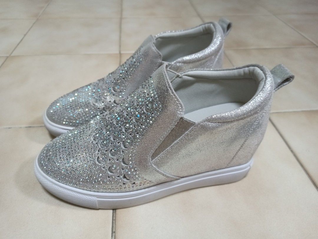 PRICE LOWERED Wedding Glitter Wedge Sneakers Women s Fashion