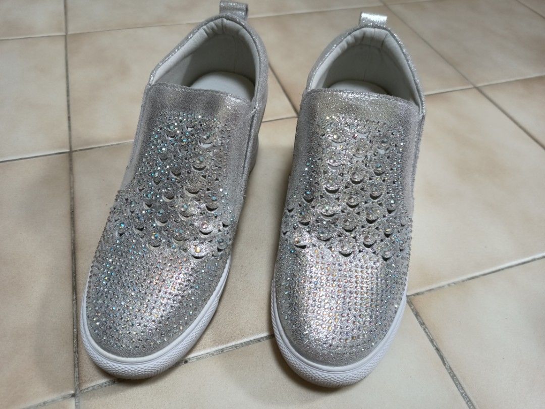 PRICE LOWERED Wedding Glitter Wedge Sneakers Women s Fashion