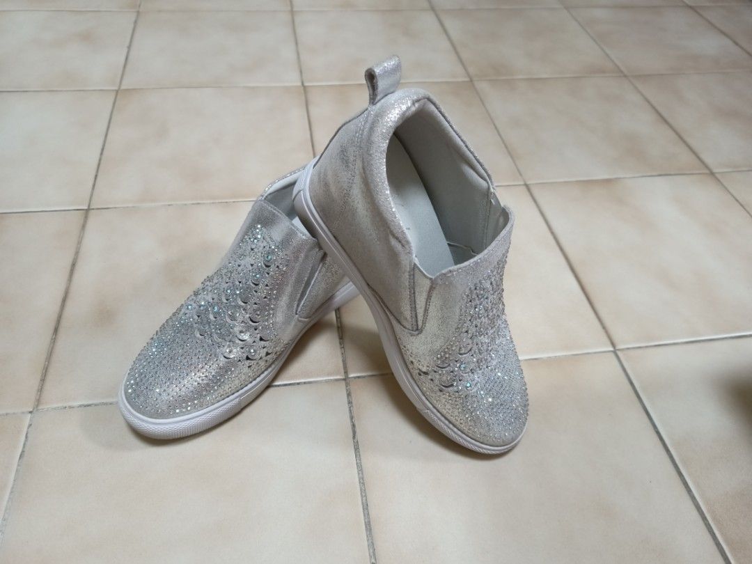 PRICE LOWERED Wedding Glitter Wedge Sneakers Women s Fashion