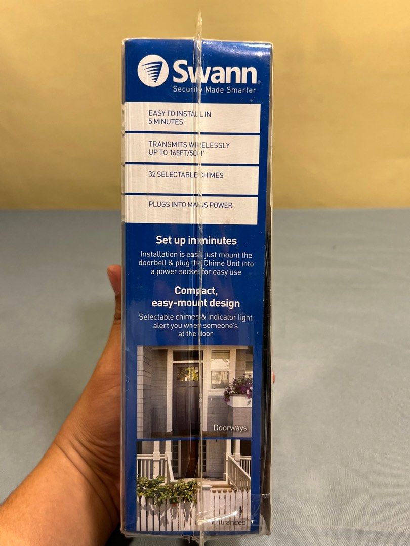 Wireless Door Chime (Category: Peephole Viewers & Doorbells) located in Quezon City. Submitted by lucas_luxuries (Listing ID 1219329911, Image 2). Description: Product Descriptions:- A stylish door chime to suit any home decor. Simply plug unto a power sockets for easy use.- Push the doorbell & hear a melodic door chime - with 32 chimes to choose from.- Adjust the volume level to suit your needs- Backlit design lights up when someones pushes the 