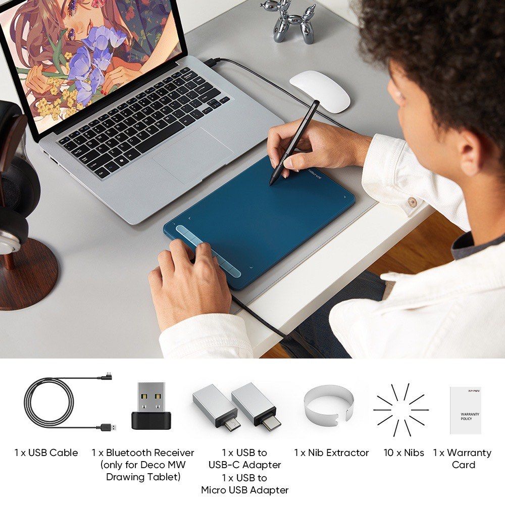 XPPen Deco MW Wireless Drawing Tablet For Digital Art Pen tablet With