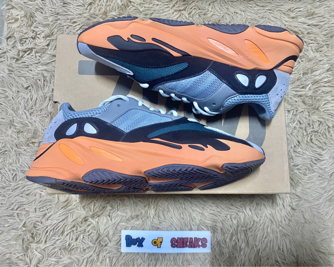 washed orange yeezy 700