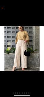 Yellowfacy Linen Pants Cullote Kulot
