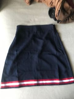 Zalora Navy Blue A Line Mini Skirt