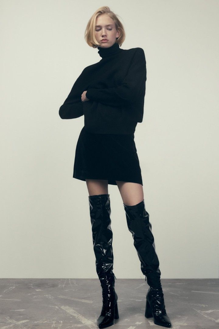 Boots over the deals knee zara