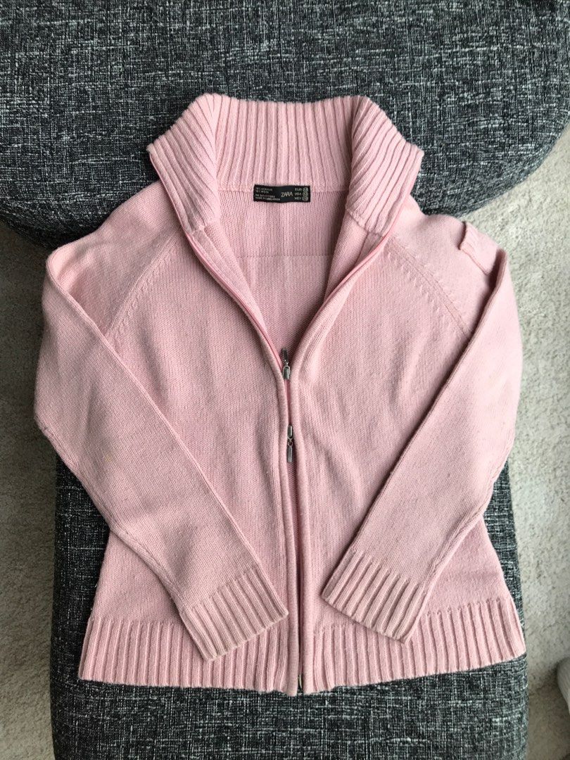 Zara zip online up knit jacket