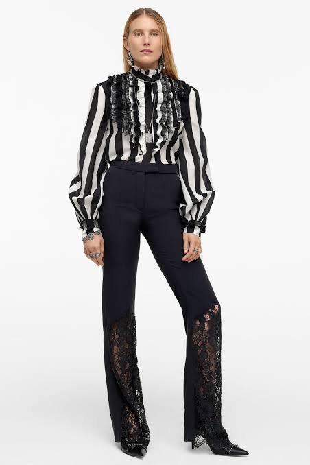 Lace trousers zara best sale