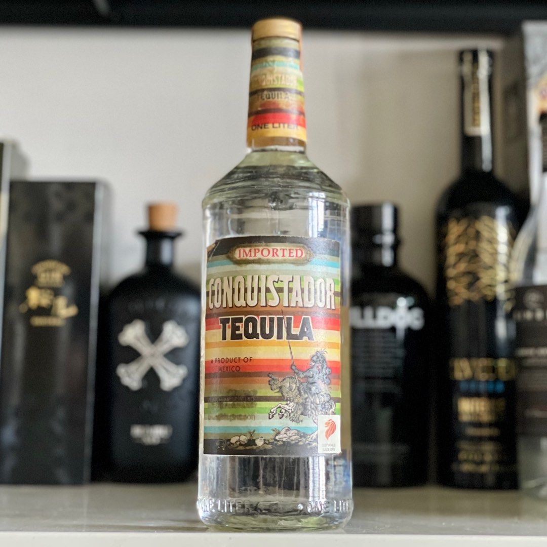 1L Conquistador Tequila Silver Blanco agave 1000ml, Food & Drinks