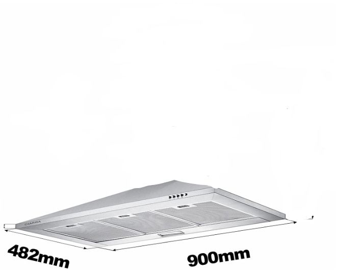 3620) CIARRA CBCS9201 90CM WALLMOUNTED COOKER HOODS CLASS A WITH