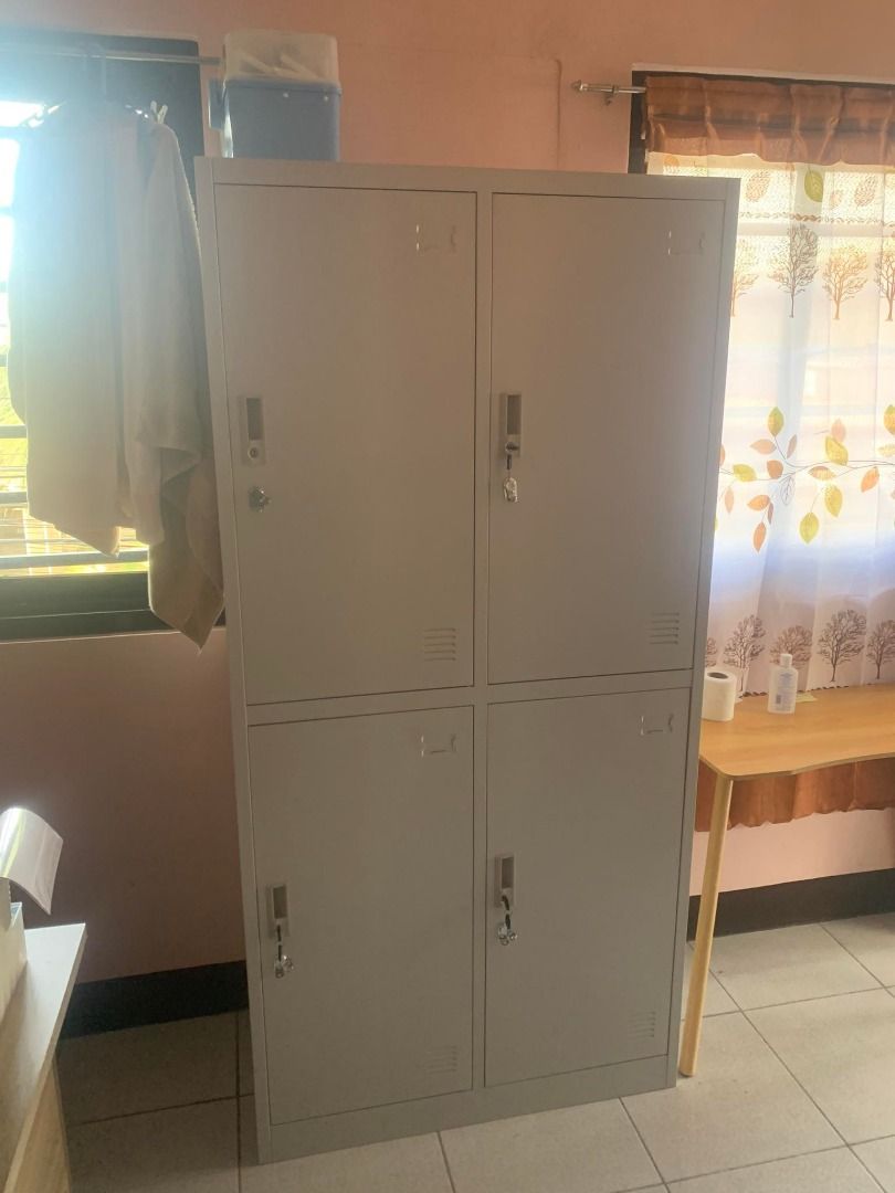 4 DOOR LOCKER - STEEL --- LIGHT GRAY COLOR --- on Carousell