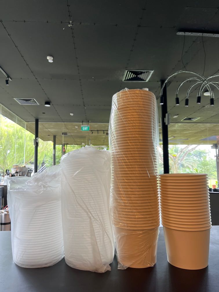 50pcs disposable takeaway boxes 1L with lid, Furniture & Home Living