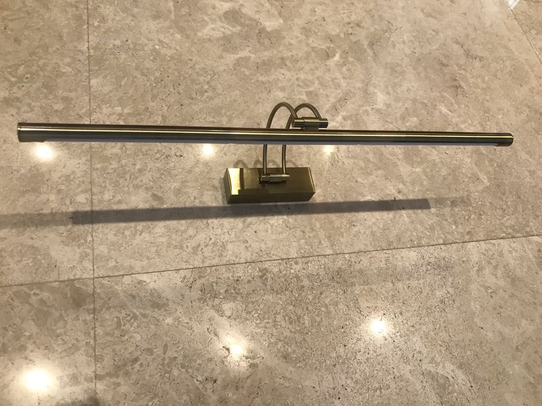 70cm Picture Light Gold Brassed (never used), Furniture & Home Living