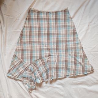 90S ASYMMETRICAL UNIF INSP TARTAN MIDI SKIRT | vintage y2k plaid skirt coquette cottagecore maxi skirt long skirt