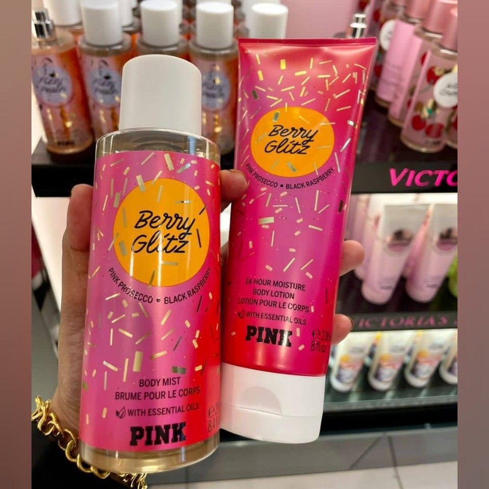 💯 Original New VS Berry Glitz (Body Mist / Body Lotion) Victoria's Secret  Direct Outlet, Beauty & Personal Care, Bath & Body, Body Care on Carousell