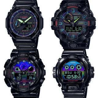March Promo 🆕🆕 Virtual Rainbow Series In Prism Colourway inspired by video games and e-sports , GA-2100RGB-1ADR , DW-6900RGB-1DR , GA-700RGB-1ADR AND GA-100RGB-1ADR , G-SHOCK