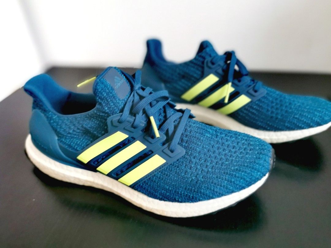 Adidas ultra boost Blue neon Running Shoe unisex Item condition 9 10 US 9.5 FR 43.5 UK 9.0 JP 275 CHIN 265