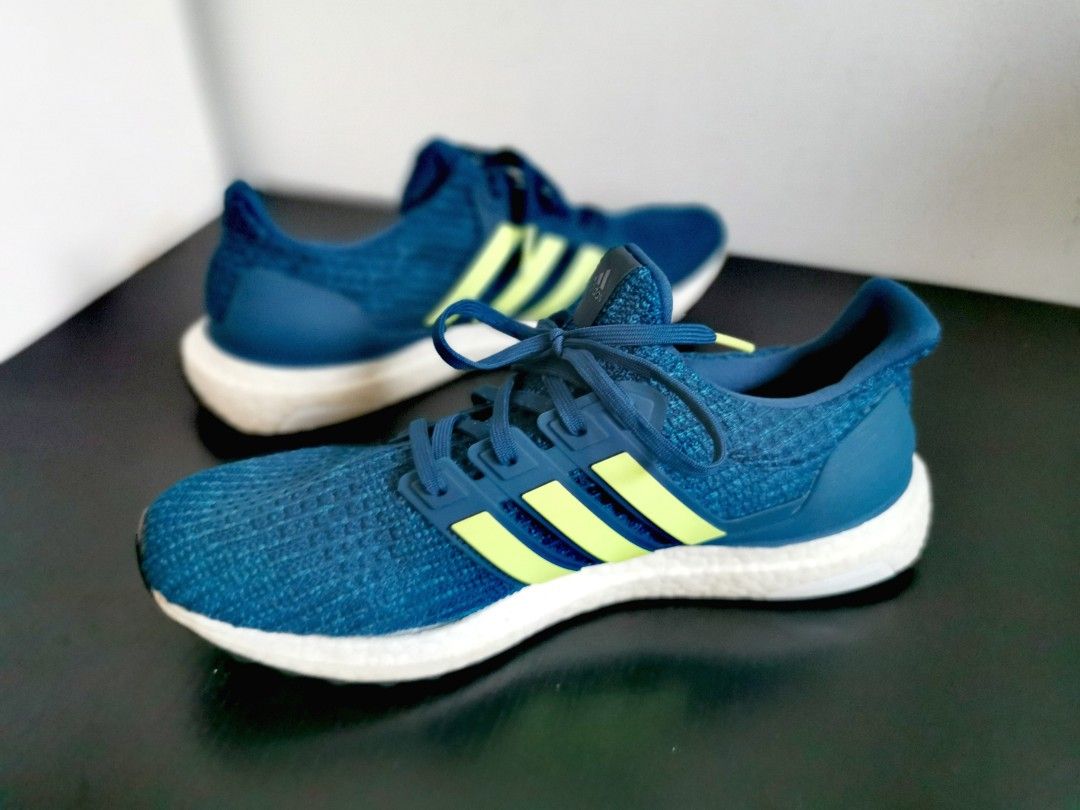Adidas ultra boost Blue neon Running Shoe unisex Item condition 9 10 US 9.5 FR 43.5 UK 9.0 JP 275 CHIN 265