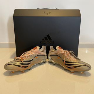 Adidas Mens Rare X Speedflow Messi.1 FG GX0216 Gold Soccer Cleats