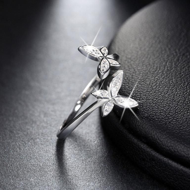 Adjustable Butterflies Ring Women s Fashion Jewelry Organisers