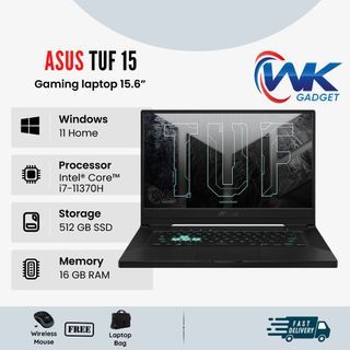 ASUS TUF 15Gaming laptop 15.6” 144HZ i7-11370H   16/512GB SSD RTX3060 6GB
