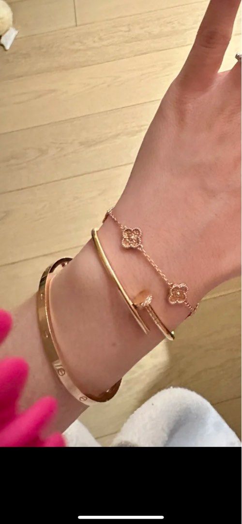 Sweet alhambra bracelet 6 store motifs yellow gold