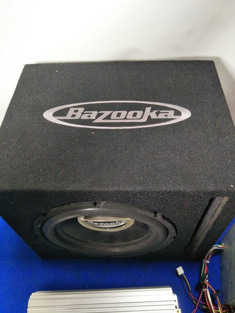 Bazooka Car Audio 12" Subwoofer & California 2 Channel Amplifier for sale 550 per set, Car