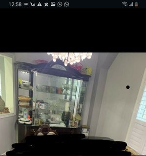BEAUTIFUL BUFFET HUTCH WITH ROLLING TRAY $200