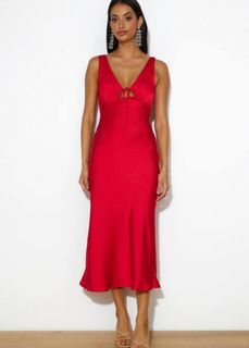 BEST SELLER: Red Tie Midi Dress